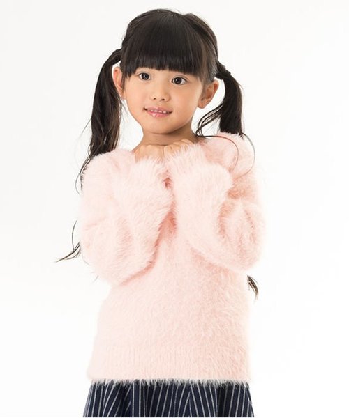 Seraph（セラフ）の「シャギーセーター（ニット/セーター・キッズ・サックスブルー/アイボリー/ベビーピンク・140/80/110/130/100/120/90/95）」の3枚目の写真