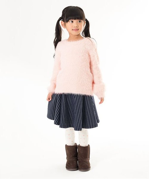 Seraph（セラフ）の「シャギーセーター（ニット/セーター・キッズ・サックスブルー/アイボリー/ベビーピンク・140/80/110/130/100/120/90/95）」の4枚目の写真