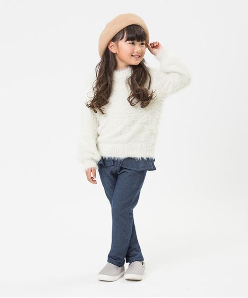 Seraph（セラフ）の「シャギーセーター（ニット/セーター・キッズ・サックスブルー/アイボリー/ベビーピンク・140/80/110/130/100/120/90/95）」の7枚目の写真