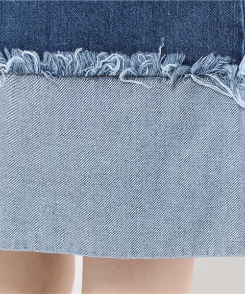 VINCA TOKYO（ヴィンカトーキョー）の「【VINCA TOKYO】フリンジデニムスカート　Fringe denim skirt v071624（デニムスカート・レディース・ブルー・FREE）」の8枚目の写真