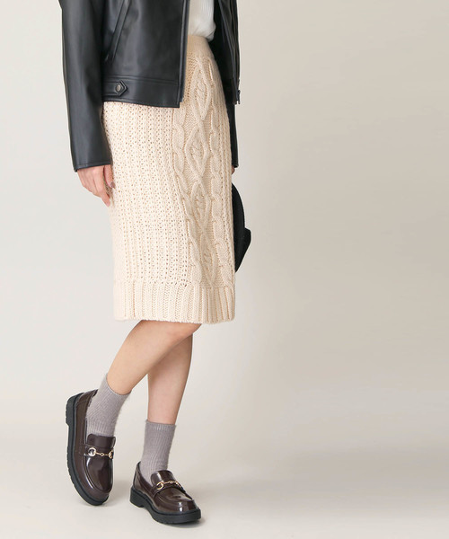 WEGO（ウィゴー）の「WEGO/【セットアップ対応商品】ロービングニットペンシルスカート（スカート・レディース・ワイン/杢グレー/ベージュ・FREE）」の12枚目の写真