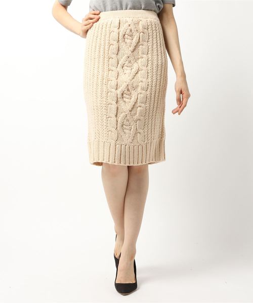 WEGO（ウィゴー）の「WEGO/【セットアップ対応商品】ロービングニットペンシルスカート（スカート・レディース・ワイン/杢グレー/ベージュ・FREE）」の14枚目の写真