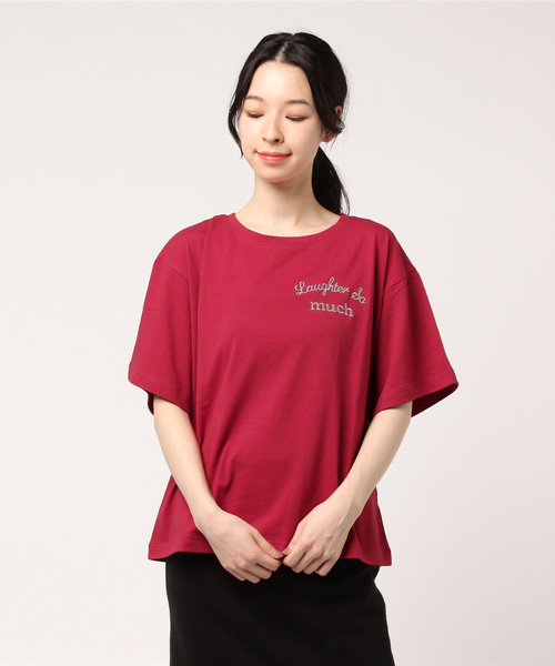 one after another NICE CLAUP(ワンアフターアナザーナイスクラップ)の「アソートロゴプリントTシャツ(Tシャツ/カットソー・レディース・レッド/オフホワイト/スミクロ・FREE)」の15枚目の写真