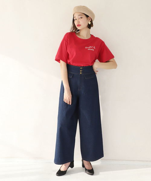 one after another NICE CLAUP(ワンアフターアナザーナイスクラップ)の「アソートロゴプリントTシャツ(Tシャツ/カットソー・レディース・レッド/オフホワイト/スミクロ・FREE)」の13枚目の写真