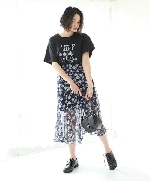 one after another NICE CLAUP(ワンアフターアナザーナイスクラップ)の「アソートロゴプリントTシャツ(Tシャツ/カットソー・レディース・レッド/オフホワイト/スミクロ・FREE)」の9枚目の写真