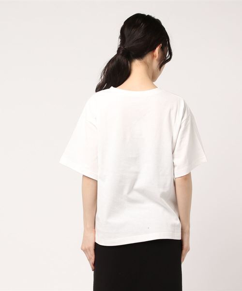 one after another NICE CLAUP(ワンアフターアナザーナイスクラップ)の「アソートロゴプリントTシャツ(Tシャツ/カットソー・レディース・レッド/オフホワイト/スミクロ・FREE)」の4枚目の写真