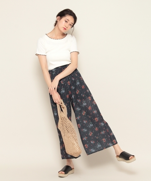 PAGEBOY（ページボーイ）の「ハイピングリブピコTシャツ（Tシャツ/カットソー・レディース・ライトグレー/ブラック/パープル/オフホワイト・FREE）」の8枚目の写真