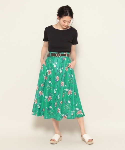 PAGEBOY（ページボーイ）の「ハイピングリブピコTシャツ（Tシャツ/カットソー・レディース・ライトグレー/ブラック/パープル/オフホワイト・FREE）」の9枚目の写真