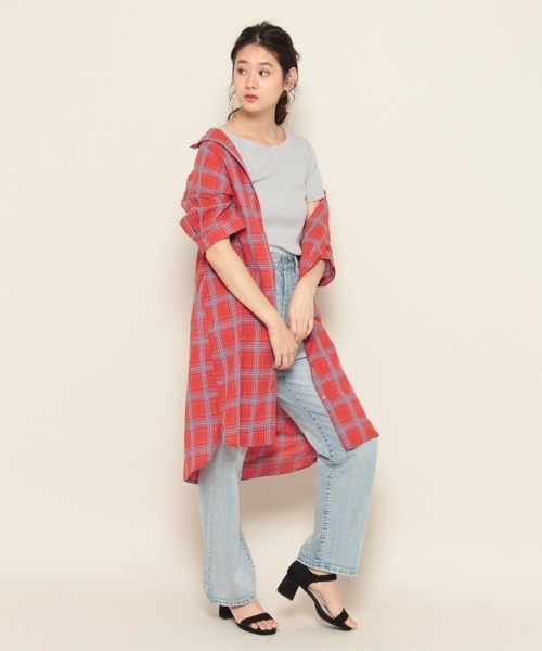 PAGEBOY（ページボーイ）の「ハイピングリブピコTシャツ（Tシャツ/カットソー・レディース・ライトグレー/ブラック/パープル/オフホワイト・FREE）」の10枚目の写真