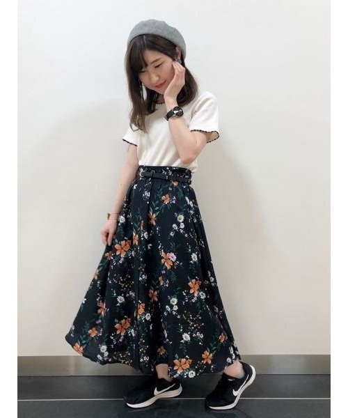 PAGEBOY（ページボーイ）の「ハイピングリブピコTシャツ（Tシャツ/カットソー・レディース・ライトグレー/ブラック/パープル/オフホワイト・FREE）」の22枚目の写真