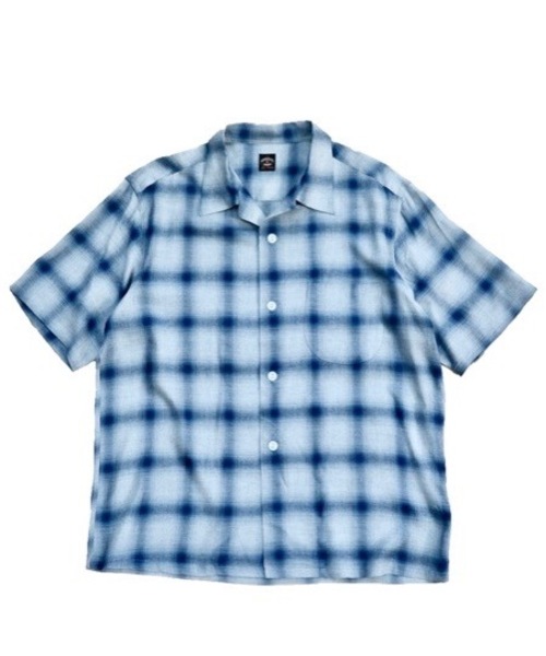 TOWNCRAFT(タウンクラフト)の「TOWNCRAFT/タウンクラフト OMBRE OPEN SS SHIRTS(シャツ/ブラウス)」|ネイビー