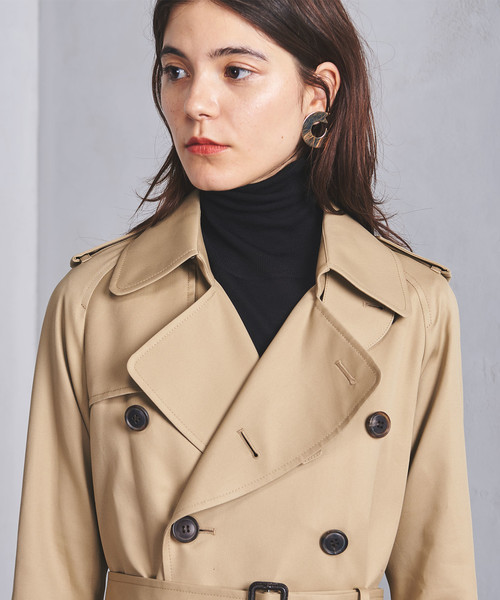 [良品] beautiful people トレンチコート ベージュ 160 beautiful people】トレンチコート ベージュ | 日本製 コットン | F