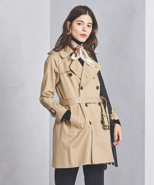 [良品] beautiful people トレンチコート ベージュ 160 beautiful people】トレンチコート ベージュ | 日本製 コットン | F
