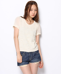 Chico | ふくれジャガード袖シフォンT(Tシャツ/カットソー)