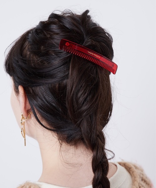 THEATRE PRODUCTS(シアタープロダクツ)の「アクリルコーム バレッタ(バレッタ/ヘアクリップ)」|レッド