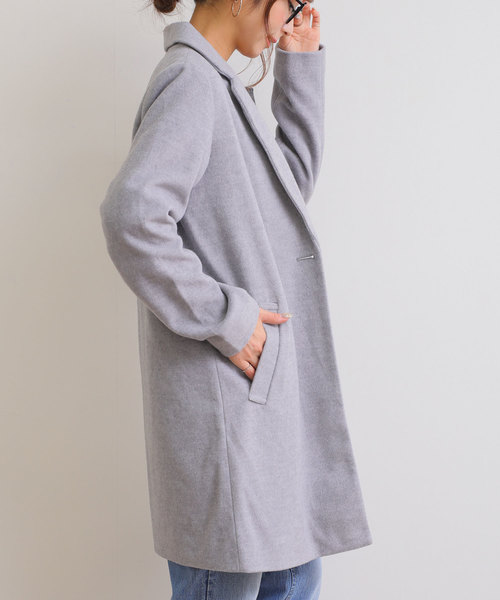 andme（アンドミー）の「チェスターコート ロングコート（チェスターコート・レディース・チャコールグレー/ブラック/グレー/ボルドー/キャメル・M）」の19枚目の写真