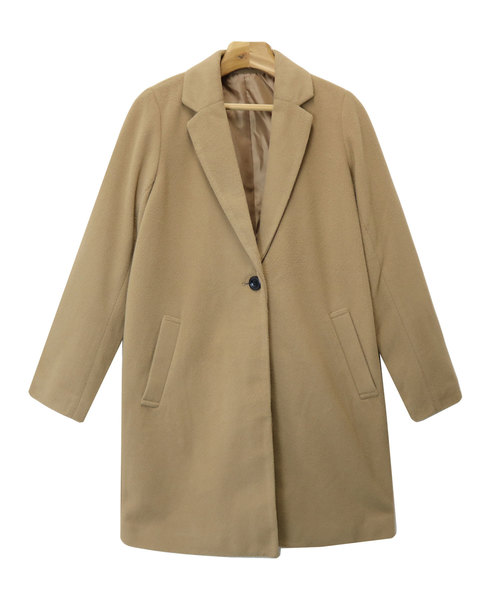 andme（アンドミー）の「チェスターコート ロングコート（チェスターコート・レディース・チャコールグレー/ブラック/グレー/ボルドー/キャメル・M）」の17枚目の写真