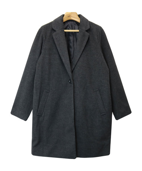 andme（アンドミー）の「チェスターコート ロングコート（チェスターコート・レディース・チャコールグレー/ブラック/グレー/ボルドー/キャメル・M）」の11枚目の写真