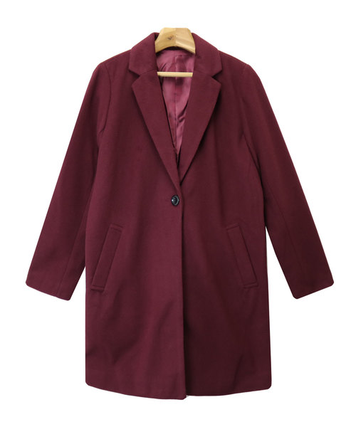 andme（アンドミー）の「チェスターコート ロングコート（チェスターコート・レディース・チャコールグレー/ブラック/グレー/ボルドー/キャメル・M）」の21枚目の写真