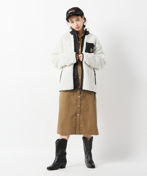 Carhartt（カーハート）の「【CARHARTT / カーハート】PRENTIS LINER：フリースジャケット（ブルゾン・レディース・ホワイト・MEDIUM）」の20枚目の写真