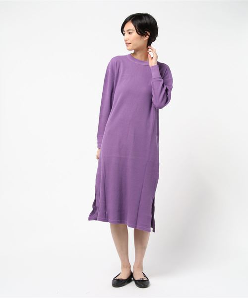 RNA-N(アールエヌエーエヌ)の「M1232 ピグメントサーマルワンピース(ワンピース・レディース・スミクロ/ホワイト/パープル・MEDIUM)」の4枚目の写真