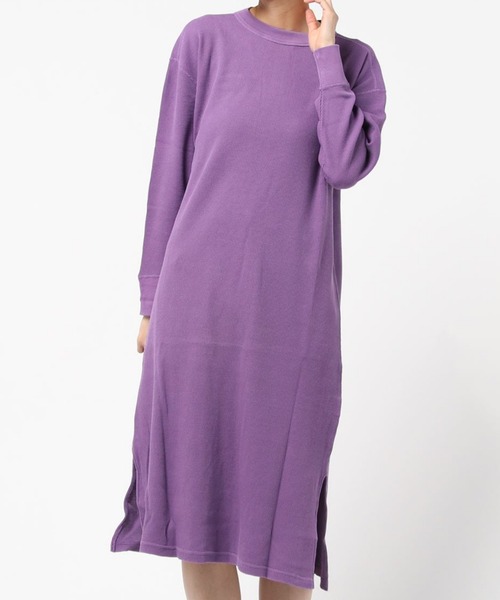 RNA-N(アールエヌエーエヌ)の「M1232 ピグメントサーマルワンピース(ワンピース・レディース・スミクロ/ホワイト/パープル・MEDIUM)」の9枚目の写真