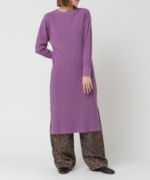 RNA-N(アールエヌエーエヌ)の「M1232 ピグメントサーマルワンピース(ワンピース・レディース・スミクロ/ホワイト/パープル・MEDIUM)」の8枚目の写真