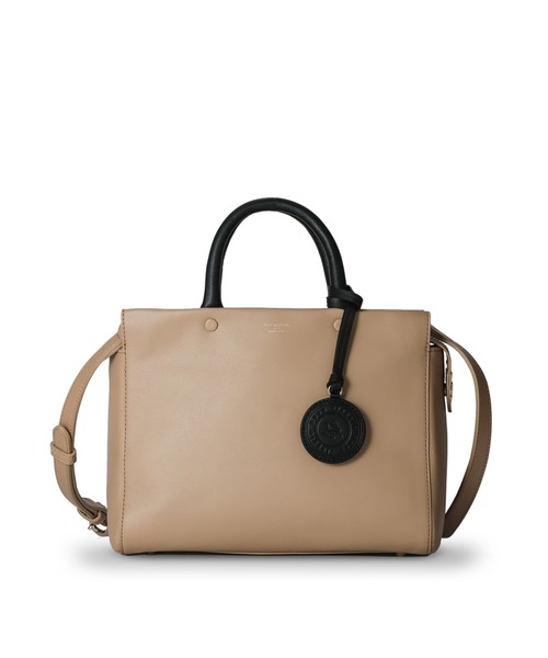 PELLE MORBIDA(ペッレモルビダ)の「VELA(ヴェーラ)ハンドバッグ(ショルダー付き)(ハンドバッグ・レディース・ブラック/ベージュ/グレー/イエロー・FREE)」の3枚目の写真