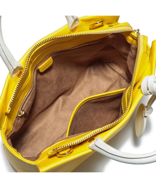 PELLE MORBIDA(ペッレモルビダ)の「VELA(ヴェーラ)ハンドバッグ(ショルダー付き)(ハンドバッグ・レディース・ブラック/ベージュ/グレー/イエロー・FREE)」の7枚目の写真
