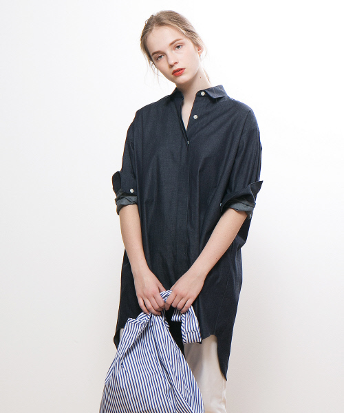 collex(コレックス)の「ロングシャツ(シャツ/ブラウス)」|ブルー