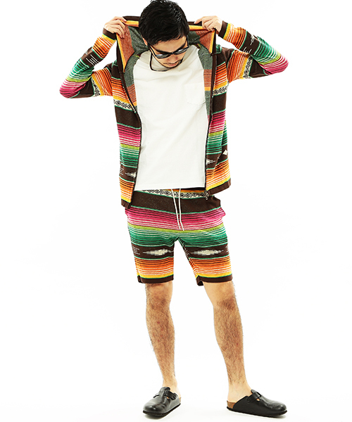 BEAMS PLUS（ビームスプラス）の「○SALTWATER COWBOY×BEAMS PLUS / 別注 ナバホ サラペ柄パーカー（パーカー・メンズ・ブラウン/ネイビー・LARGE/SMALL/X-LARGE/MEDIUM）」の15枚目の写真