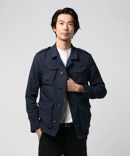 MK MICHEL KLEIN HOMME （エムケーミッシェルクランオム）の「ブルゾン（スパンポリストレッチ）（ブルゾン・メンズ・ネイビー/カーキ/アイボリー・46/48/51）」の5枚目の写真