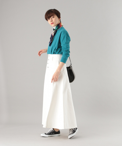 PAGEBOY（ページボーイ）の「クラシックロンTシャツ（Tシャツ/カットソー・レディース・オフホワイト/ブラック×ホワイト/ブラック/ブラウン系その他/サックスブルー・FREE）」の8枚目の写真