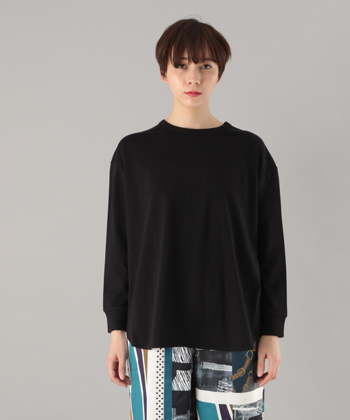 PAGEBOY（ページボーイ）の「クラシックロンTシャツ（Tシャツ/カットソー・レディース・オフホワイト/ブラック×ホワイト/ブラック/ブラウン系その他/サックスブルー・FREE）」の12枚目の写真