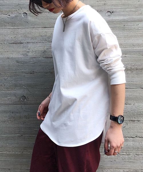 PAGEBOY（ページボーイ）の「クラシックロンTシャツ（Tシャツ/カットソー・レディース・オフホワイト/ブラック×ホワイト/ブラック/ブラウン系その他/サックスブルー・FREE）」の11枚目の写真