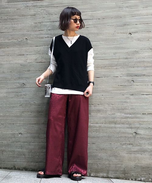 PAGEBOY（ページボーイ）の「クラシックロンTシャツ（Tシャツ/カットソー・レディース・オフホワイト/ブラック×ホワイト/ブラック/ブラウン系その他/サックスブルー・FREE）」の16枚目の写真