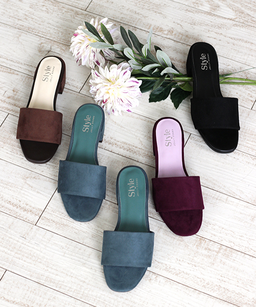 JELLY BEANS（ジェリービーンズ）の「シンプルミュールサンダル(210-188)JELLY BEANS(ジェリービーンズ)（サンダル・レディース・ブラック/ブラウン/グリーン/ワイン・S/M/L）」の2枚目の写真