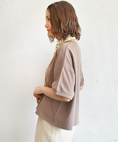 PairPair(ペアペア)の「ドットスカーフ付ラテカラーTシャツ(Tシャツ/カットソー・レディース・ベージュ/オフホワイト/モカ・FREE)」の17枚目の写真