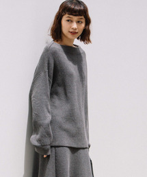 Munich | 片畦編みニット　ボートネックプルオーバー(ニット/セーター)