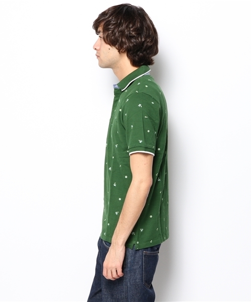 OUTLET（アウトレット）の「【Ciaopanic】柄衿総柄ポロシャツ（ポロシャツ・メンズ・ブラック/グリーン/インディゴブルー/ネイビー・MEDIUM/LARGE）」の7枚目の写真