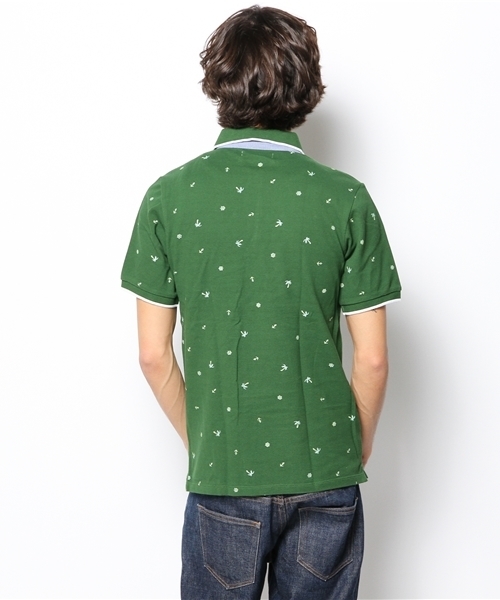 OUTLET（アウトレット）の「【Ciaopanic】柄衿総柄ポロシャツ（ポロシャツ・メンズ・ブラック/グリーン/インディゴブルー/ネイビー・MEDIUM/LARGE）」の8枚目の写真
