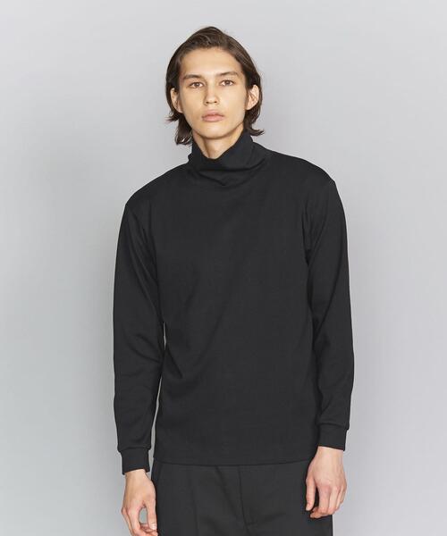 BEAUTY&YOUTH UNITED ARROWS（ビューティーアンドユースユナイテッドアローズ）の「BY スムース タートルネック カットソー（Tシャツ/カットソー・メンズ・ホワイト/その他1/ブラック・MEDIUM/SMALL/X-LARGE/LARGE）」の3枚目の写真