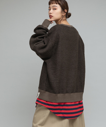 AlexanderLeeChang/アレキサンダーリーチャン LAYERD KNIT クルーネックニット