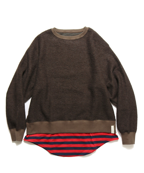 AlexanderLeeChang(アレキサンダーリーチャン)の「AlexanderLeeChang/アレキサンダーリーチャン LAYERD KNIT クルーネックニット(ニット/セーター・メンズ・オリーブ/チャコール・2/3)」の17枚目の写真