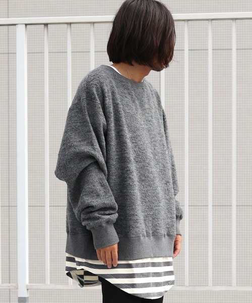 AlexanderLeeChang(アレキサンダーリーチャン)の「AlexanderLeeChang/アレキサンダーリーチャン LAYERD KNIT クルーネックニット(ニット/セーター・メンズ・オリーブ/チャコール・2/3)」の20枚目の写真