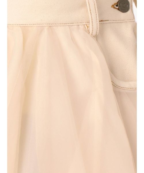 merry jenny（メリージェニー）の「ドッキングチュールスカート（スカート・レディース・アイボリー/インディゴブルー・FREE）」の12枚目の写真