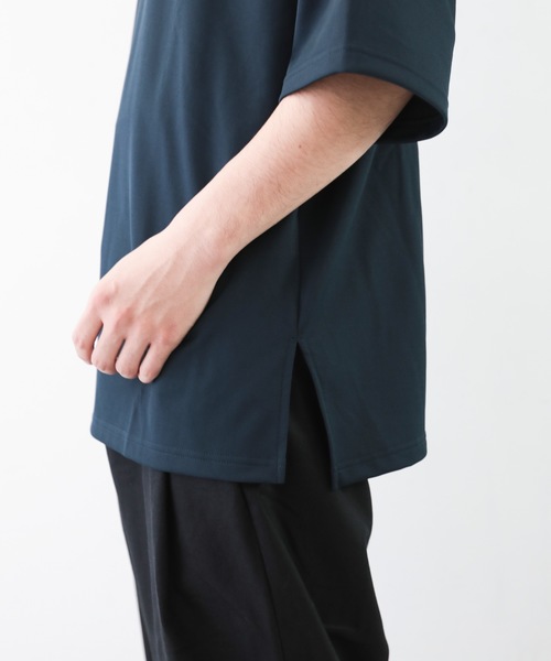 KAZUYUKI KUMAGAI ATTACHMENT（カズユキクマガイアタッチメント）の「T/Cライト裏毛 クルーネックドルマンS/S（Tシャツ/カットソー・メンズ・ブラック/ネイビー・1/2/3）」の3枚目の写真