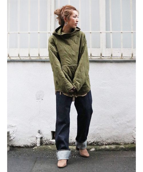 Ungrid（アングリッド）の「キルティングルーズパーカー（パーカー・レディース・オフホワイト/カーキ・FREE）」の5枚目の写真