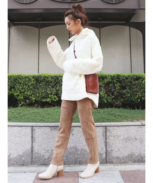 Ungrid（アングリッド）の「キルティングルーズパーカー（パーカー・レディース・オフホワイト/カーキ・FREE）」の8枚目の写真