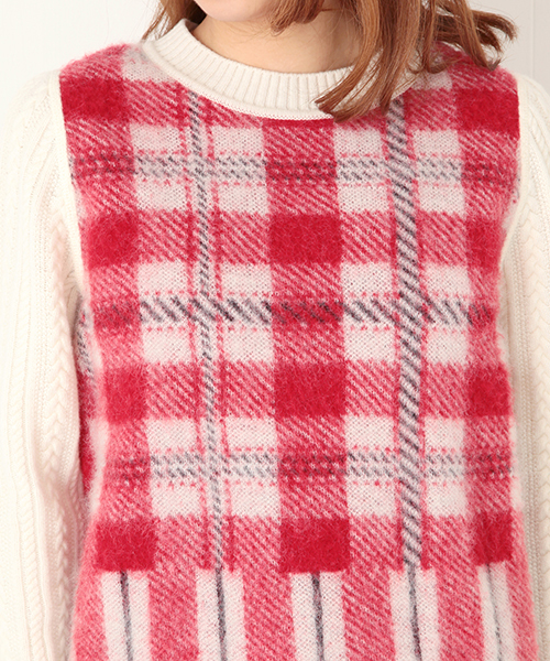 Ray BEAMS（レイビームス）の「BOUSSOLE×Ray BEAMS / 別注 チェックニット プルオーバー（ニット/セーター・レディース・その他1/その他2・ONE SIZE）」の7枚目の写真